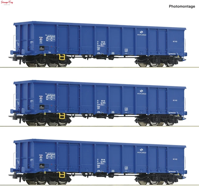 Ho Roco 45802 ROCO PKP CARGO Wanos Gondola Set (3) VI 1:87 Scale, HO Scale £110.00 ...