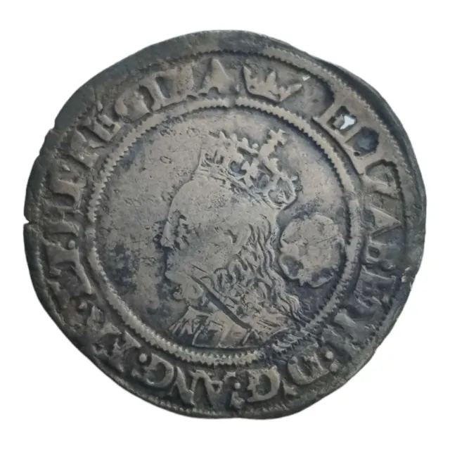 Great Britain Elizabeth I 1569 Hammered English Silver 6 Pence 6p Mm: Crown 13R