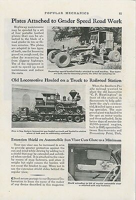1940 Magazine Article C. P. Huntington Locomotive Southern Pacific Railroad SP