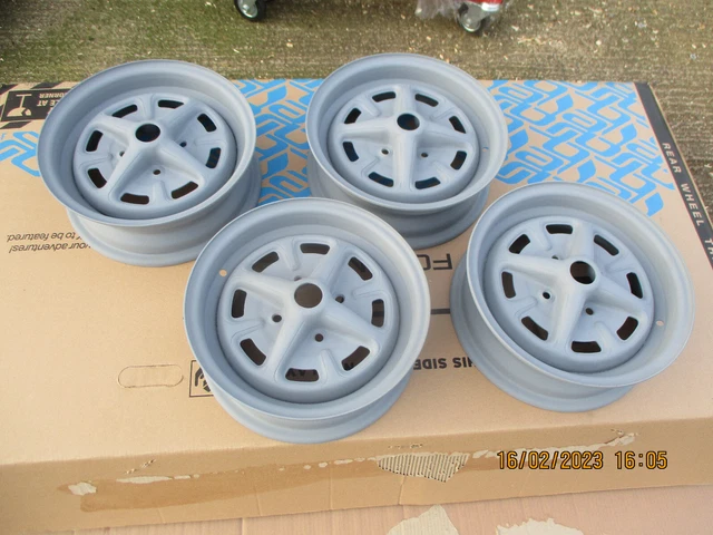 MG MIDGET SPRITE Rostyle wheels set of 4 , Shotlasted in primer £180.00 ...