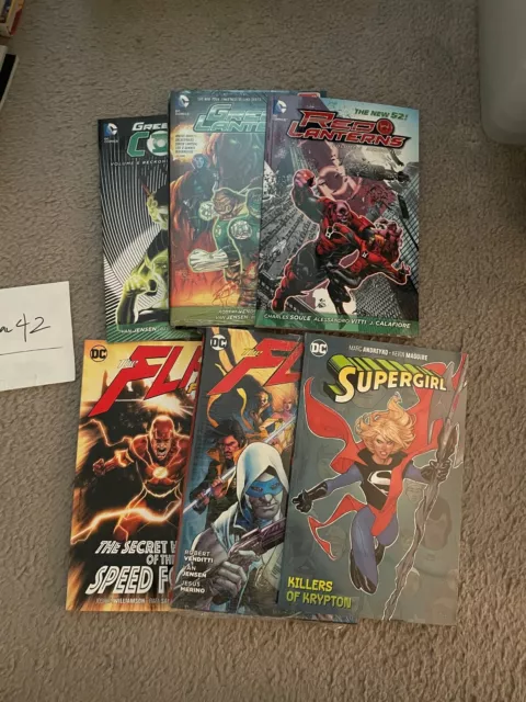 Dc Comics Lot Green Lantern / Red Lantern / Flash / Supergirl Hc Tpb