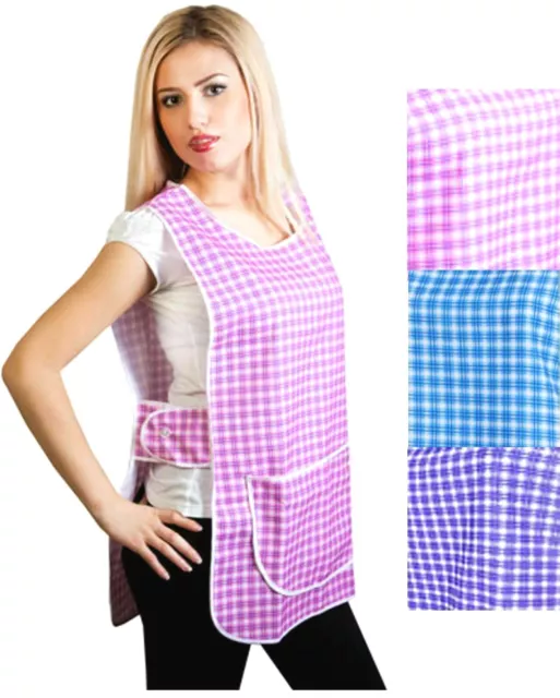 Womens Tabard Home Work Kitchen Cleaning Chef Catering Cleaner Poly Cotton Apron
