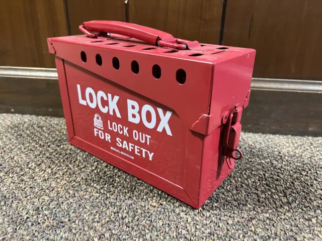 New Genuine Brady Steel Lockout Box OSHA