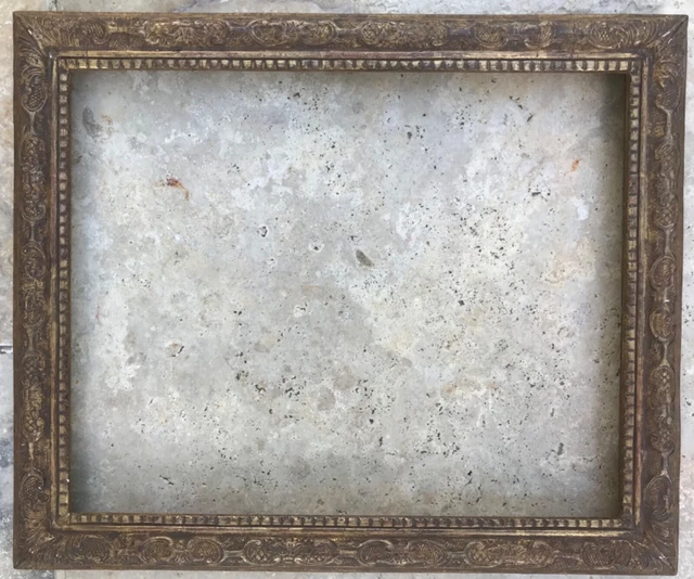 Cadre Ancien Sculpté Bois Stuc Profil Louis Xiv A La Berain French Frame
