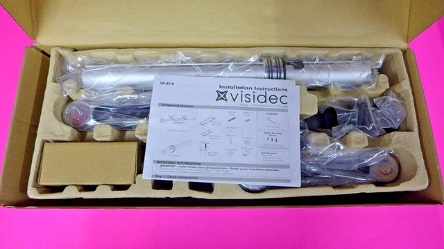 NEW Atdec Visidec Dual Monitor Articulated Arm VF-AT-D