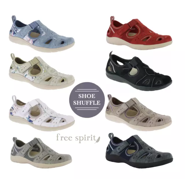 Free Spirit Cleveland Touch Fastening Summer Ladies Shoes Comfort Soles