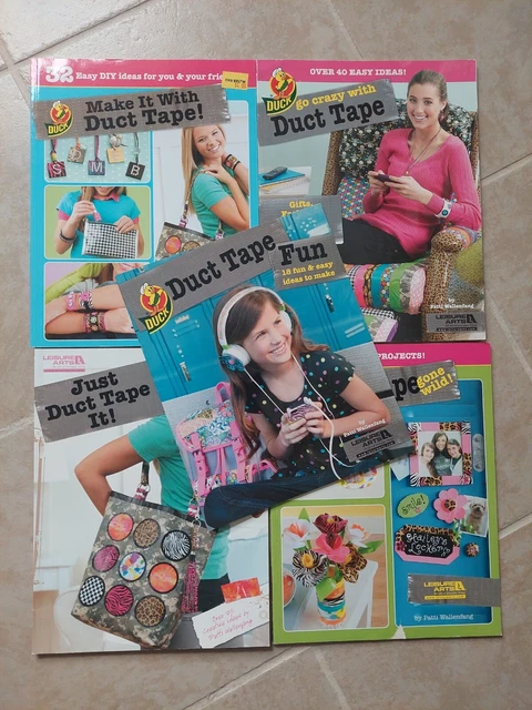 Lot of 5 Duct Tape Craft Pattern Design Paperback Books. DIY Arts & Crafts 4 Bo