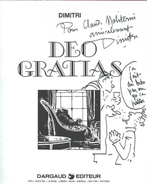 Eo 1983 Dimitri + Dessin Original + Dédicace À Claude Moliterni : Deo Gratias 2