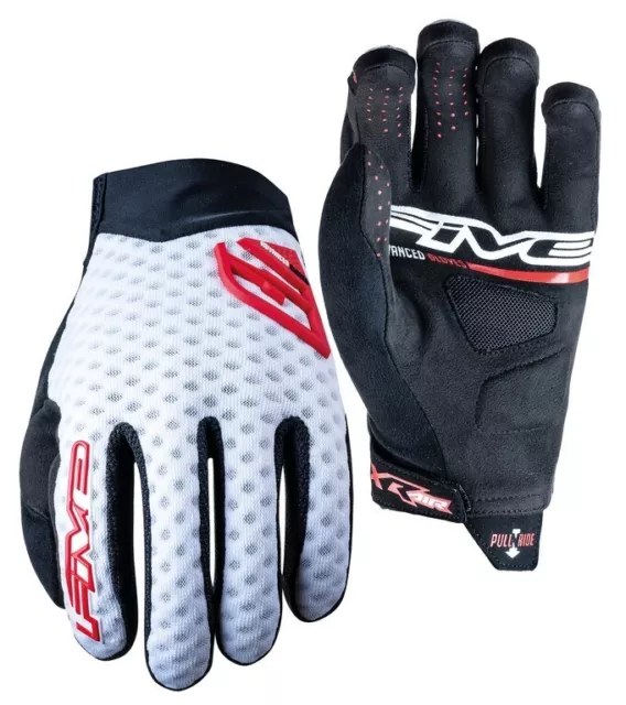 Handschuh Five Gloves XR AIR Herren Gr. M / 9 weiß rot