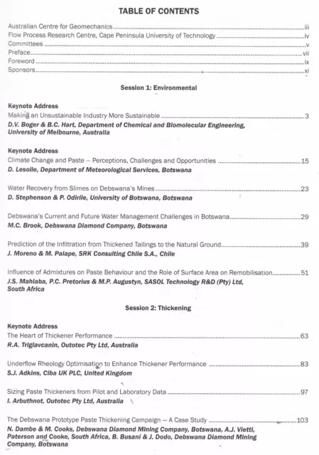 PASTE & THICKENED TAILINGS 2008 geomechanics water usage mining operations 3