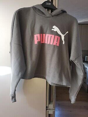 Top Puma con cappuccio grigio per ragazze 13-14 anni