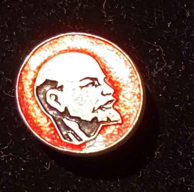 RARE Vintage Soviet USSR Communist Vladimir Lenin Pinback IN14