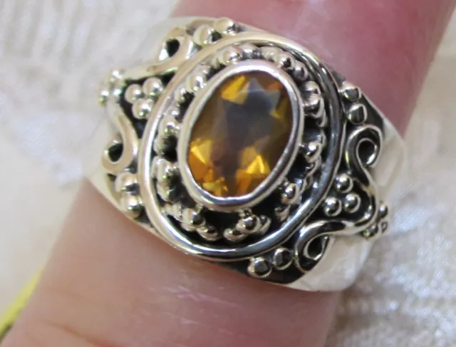MEXICAN FIRE OPAL Ring / size 5.25 / 925 Sterling Silver $24.99 - PicClick