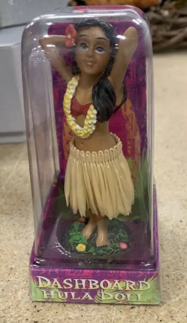 Hawaiian Hula Doll Girl Bobble Dancer Car Dashboard New