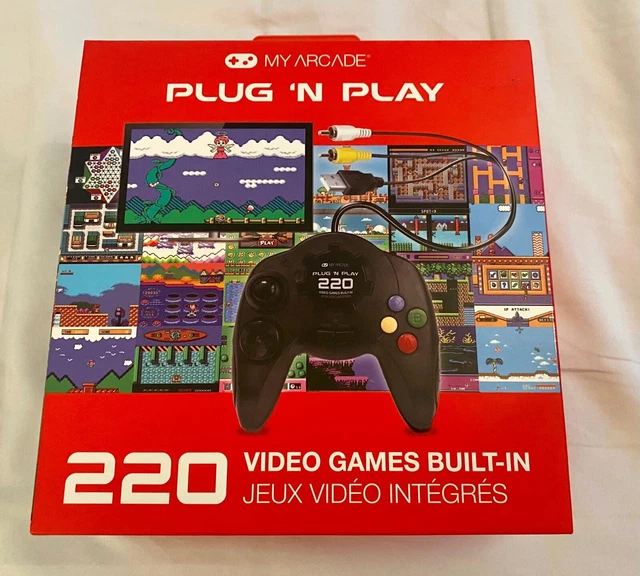 MY ARCADE PLUG N Play TV Game Console 220 Retro Style Games (New In
