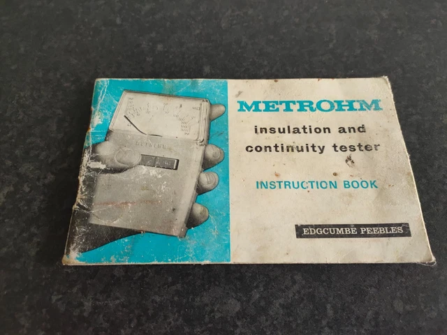 Metrohm Insulation and Continuity Tester libro di istruzioni
