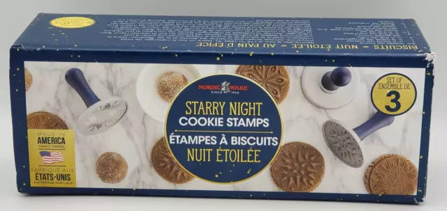 Nordic Ware Starry Night Cast Aluminum Cookie Stamps