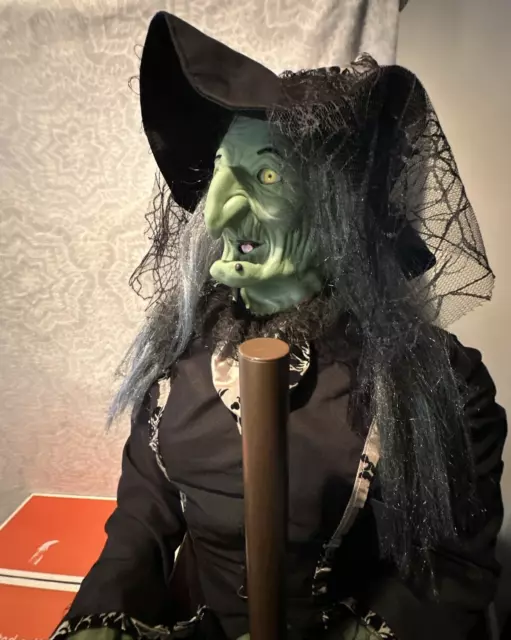 Gemmy Cottage Coven Witch Animatronic Life size WORKS