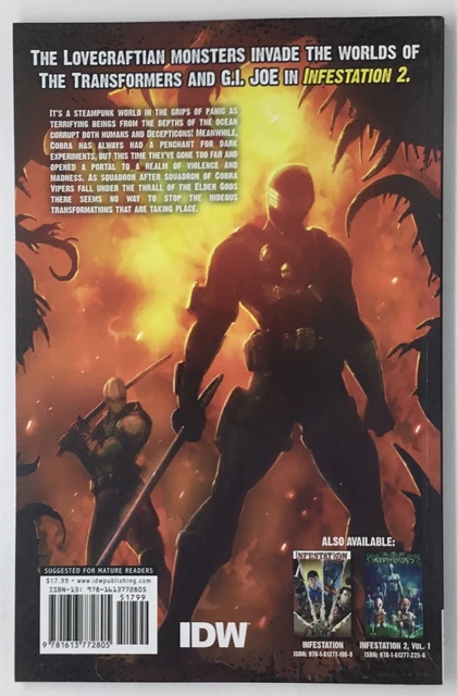 G.I. JOE TRANSFORMERS INFESTATION 2 Vol 2 TPB Book Novel NEW Condition 2