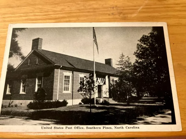 Postcard United States Post Office Southern Pines Nc
