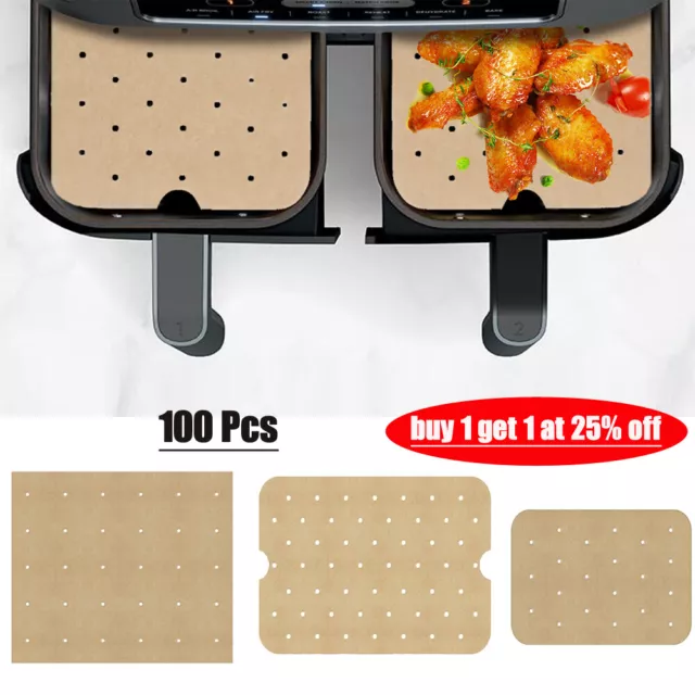 BOGO FREE Air Fryer Disposable Paper Liner Square, 100PCS Non