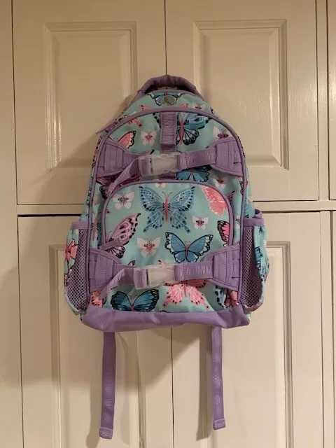 Pottery Barn Kids Mackenzie Backpack (Small) New (Aqua Lavender Butterflies)