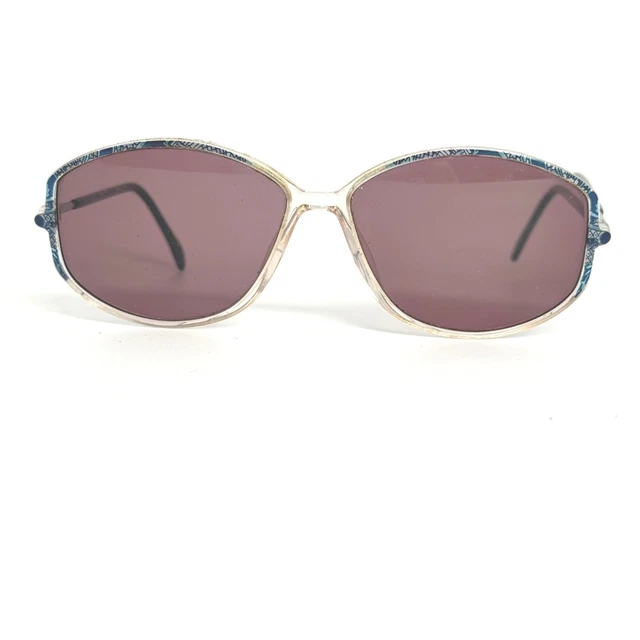 DANIEL SWAROVSKI WOMENS Blue Rectangle Sunglasses Shield  display picture 2