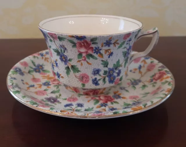 Vintage Royal Winton Grimwades "Old Cottage Chintz" Tea Cup Cup and Saucer