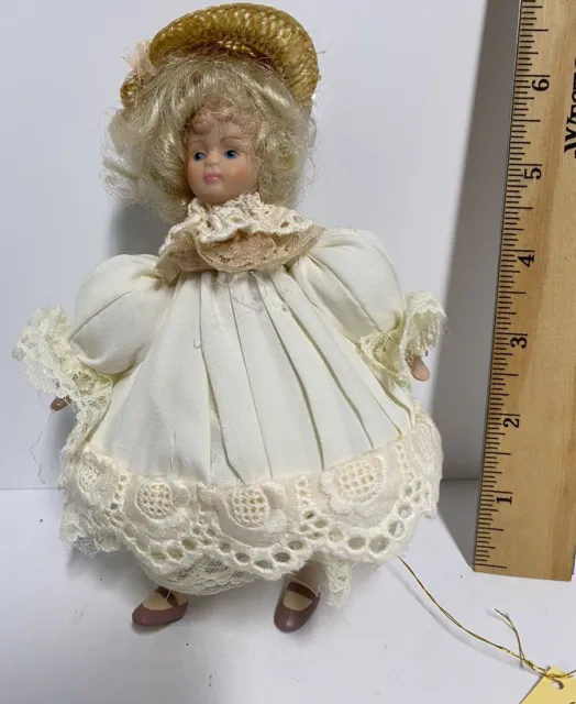 Jocelyn Mostrom Little Victorian Doll With Hat Christmas Ornament Kurt Adler