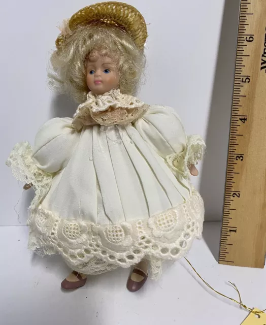 Jocelyn Mostrom Little Victorian Doll With Hat Christmas Ornament Kurt Adler