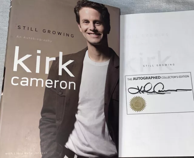 SIGNED Kirk Cameron TV Child Actor Still Growing Book Pains HC DJ Hardcover COA