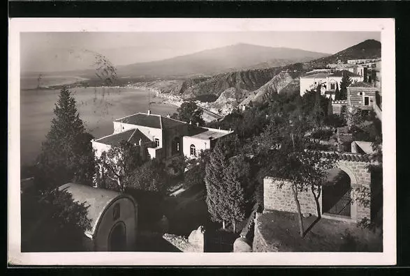 Taormina, Panorama, Ansichtskarte 1928