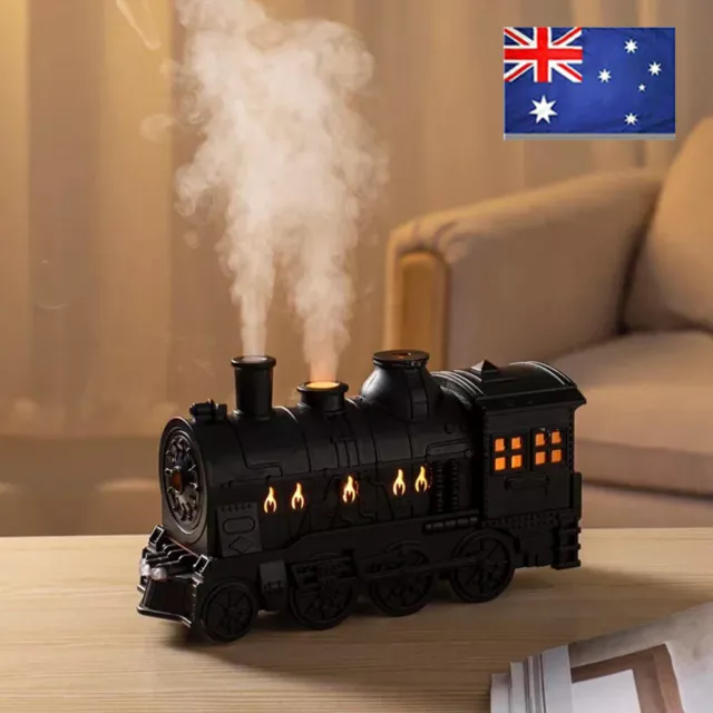 Mini Train Shape Aromatherapy Essential Oil Diffuser Ultrasonic Cool Mist w/LED