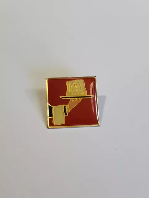 McDonald's Served on a Tray Lapel Pin Formal Fine Dining Waiter Bag of Burgers