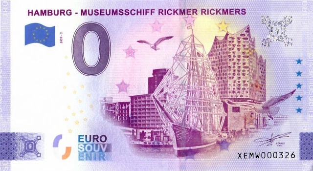 0 EURO SCHEIN Deutschland Hamburg Museumsschiff · Souvenir Null ...