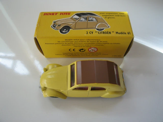 2 CV Citroën Modèle 61 bicolore Atlas - Dinky Toys au 1/43ème en boite bel état
