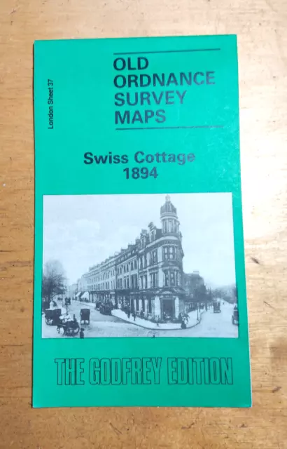 Swiss Cottage 1894 Godfrey Edition Sheet London 37 Old Ordnance Survey Map