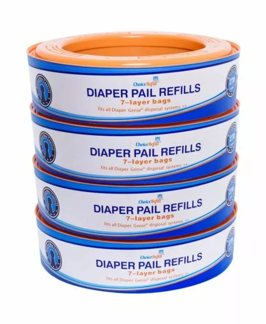 ChoiceRefill Compatible with Diaper Genie Pails - 4-Pack, 1080 Count