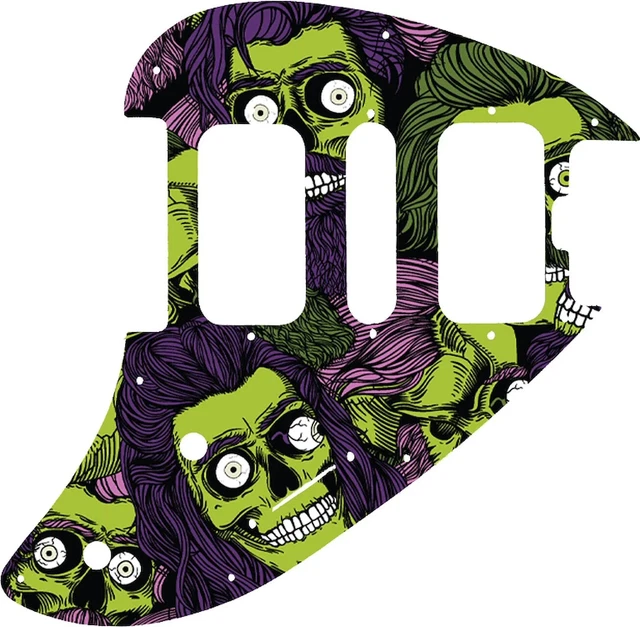 WD Custom Pickguard For Music Man Silhouette #GHA02 Zombeard Graphic