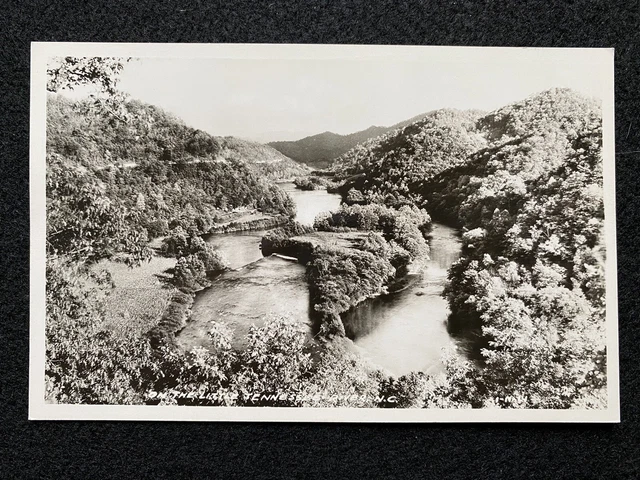 Antique North Carolina NC Little Tennessee Rivee RPPC Photo Postcard