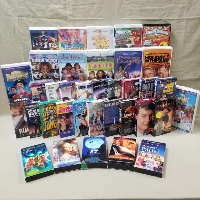 VINTAGE VHS MOVIES Bulk Media Resellers Lot 80s 90s Classics ET Power ...