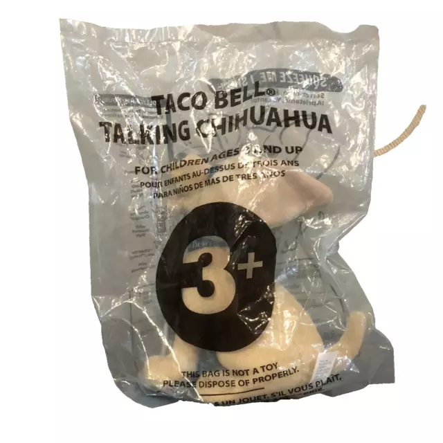 Taco Bell Talking Chihuahua Dog "Chances are...” W/ Microphone Not Working NIP