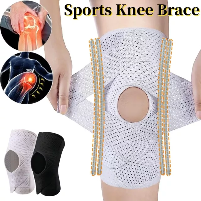 Knee Brace Compression Sleeve Patella Support Arthritis Joint Pain Relief Wrap