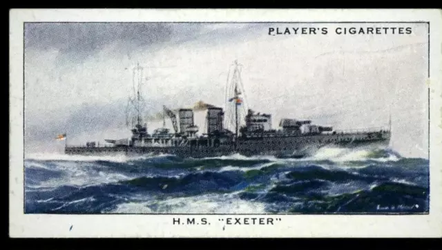 1939 Cigarette Cards by John Player Modern Naval Craft #6 HMS EXETER