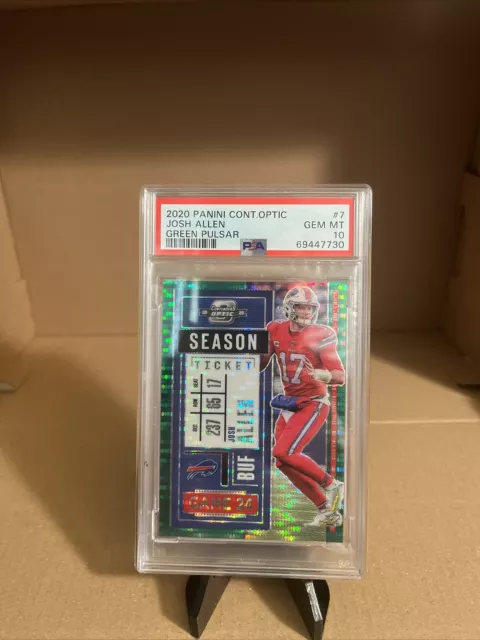 2020 Panini Contenders Optic - season ticket Green Pulsar #7 Josh Allen 12/27🔥