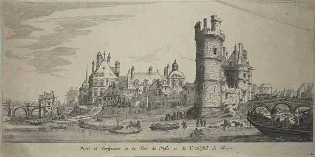 CLAUDE GOYRAND PARIS, Ansicht der Ile de la Cité von Westen (Radierung