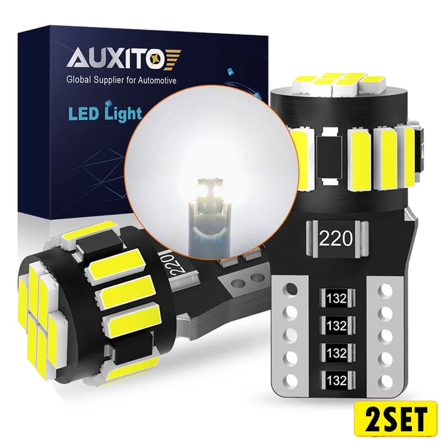 2Set AUXITO 501 T10 W5W CAR SMD ERROR LED FREE CANBUS WHITE LIGHT SIDE BULBS LAM