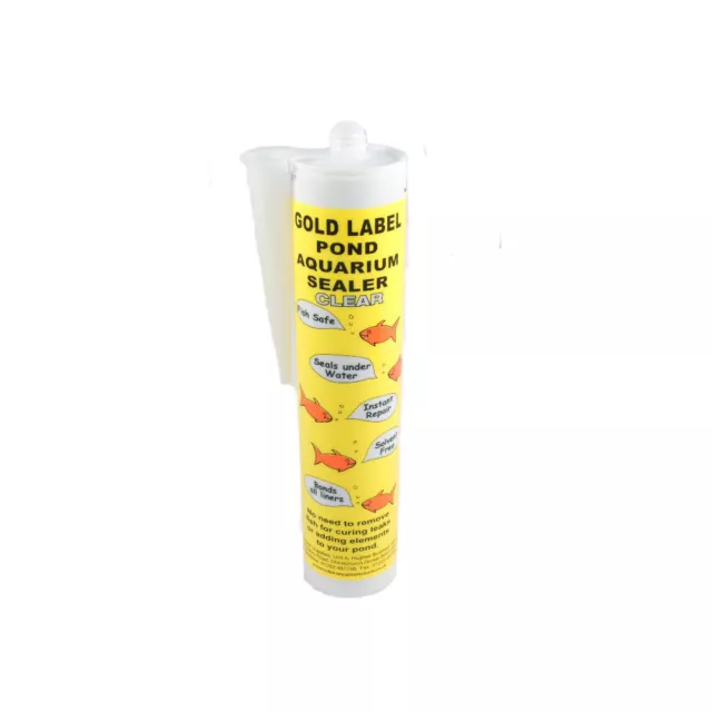 Gold label CLEAR Sealant 290ml Pond Liner Repair Patch Sealer Mastic Underwater