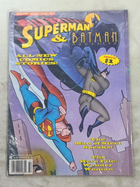 Superman and Batman Magazine Premiere Issue! # 1 Summer 1993 Man Steel Comic