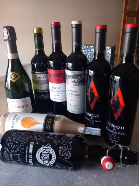 Lote Pack 8 Botellas Alcohol Vinos Y Licores